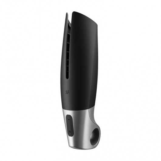 Черный мастурбатор с вибрацией Power Masturbator - Satisfyer - в Новошахтинске купить с доставкой