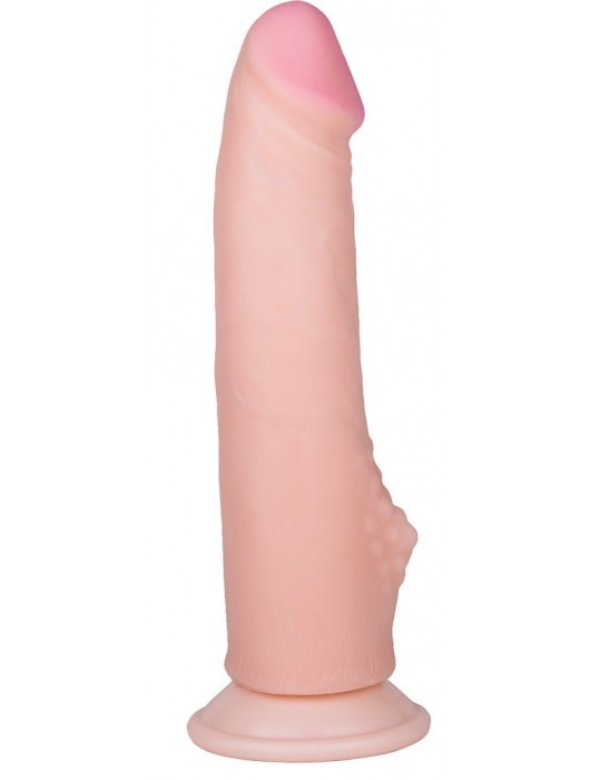 Фаллоимитатор на присоске ART-Style №25 с бугорком для клиторальной стимуляции - 19,5 см. - Art-Style