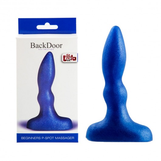 Синий анальный стимулятор Beginners p-spot massager - 11 см. - Lola Games - в Новошахтинске купить с доставкой