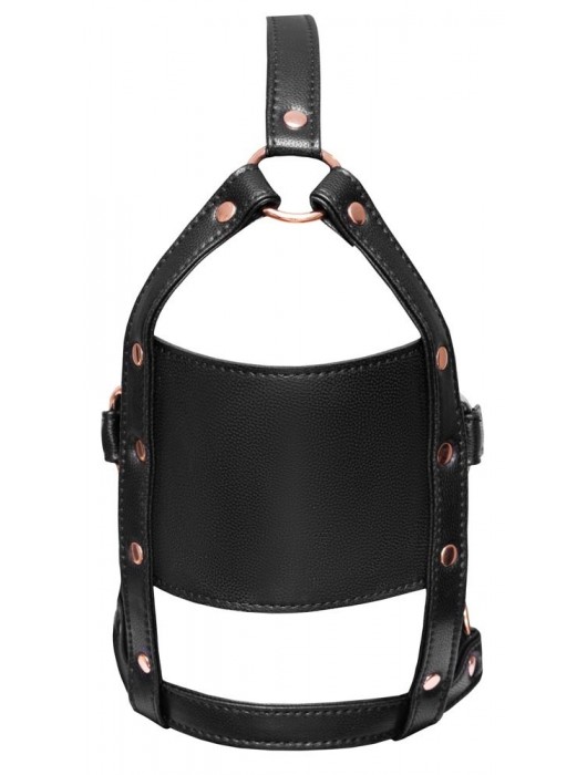 Черный намордник с кляпом-шаром Head Harness With A Gag - Orion - купить с доставкой в Новошахтинске