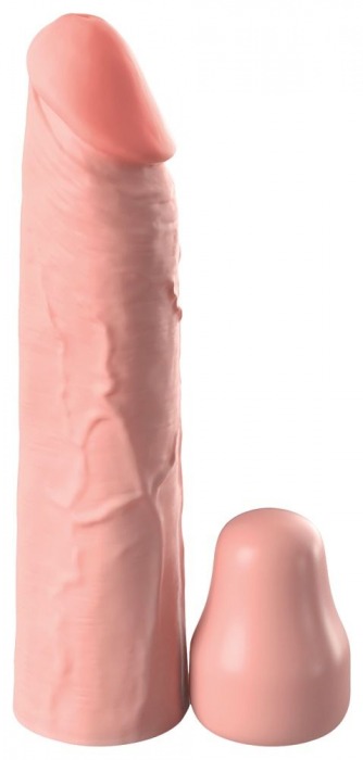 Телесная насадка-удлинитель 1 Inch Silicone X-tension - 17,8 см. - Pipedream - в Новошахтинске купить с доставкой