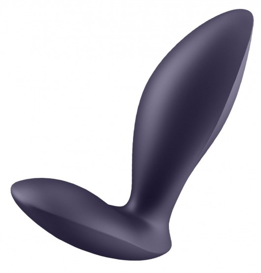 Фиолетовый анальный вибростимулятор Power Plug - Satisfyer - в Новошахтинске купить с доставкой