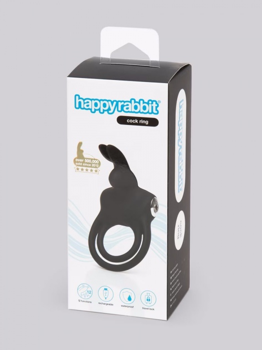 Черное эрекционное виброкольцо Happy Rabbit Cock Ring - Happy Rabbit - в Новошахтинске купить с доставкой