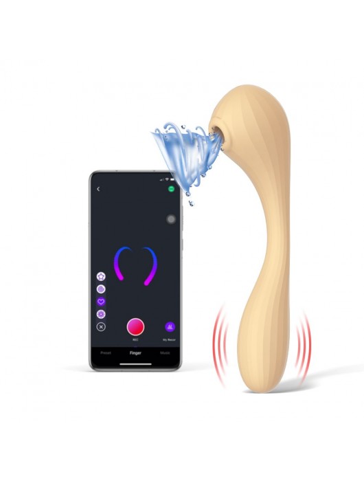 Желтый вибратор Magic Motion Bobi с вакуумной стимуляцией - Magic Motion