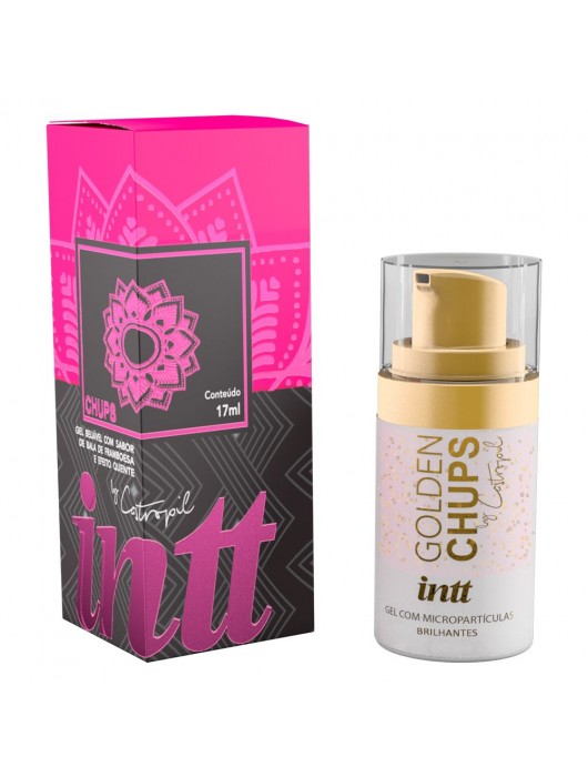 Возбуждающий гель Golden Chups с малиновым ароматом - 17 мл. - INTT - купить с доставкой в Новошахтинске