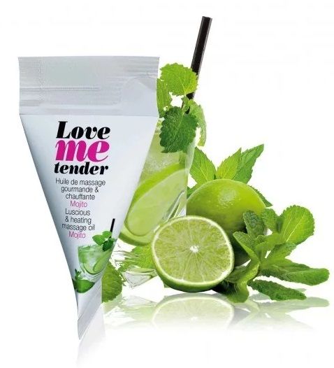 Съедобное согревающее массажное масло Love Me Tender Mojito с ароматом мохито - 10 мл. - Love to Love - купить с доставкой в Новошахтинске