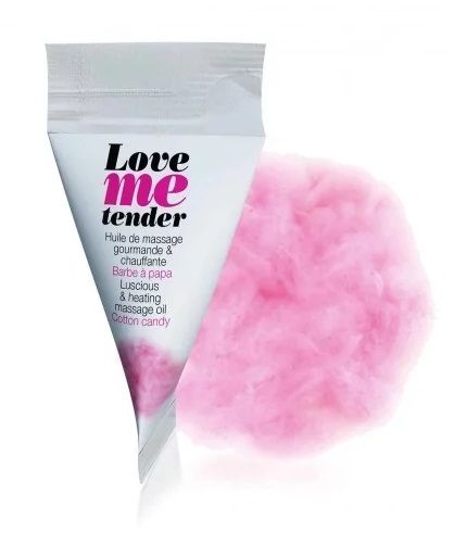 Съедобное согревающее массажное масло Love Me Tender Cotton Candy с ароматом сладкой ваты - 10 мл. - Love to Love - купить с доставкой в Новошахтинске