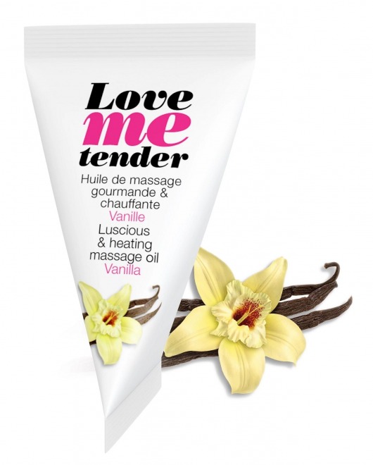 Съедобное согревающее массажное масло Love Me Tender Vanilla с ароматом ванили - 10 мл. - Love to Love - купить с доставкой в Новошахтинске