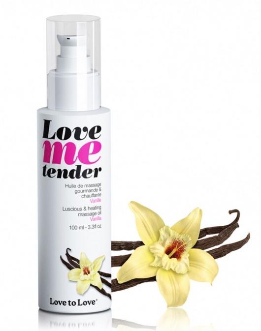Съедобное согревающее массажное масло Love Me Tender Vanilla с ароматом ванили - 100 мл. - Love to Love - купить с доставкой в Новошахтинске