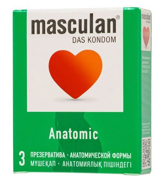 Презервативы анатомической формы Masculan Anatomic - 3 шт. - Masculan - купить с доставкой в Новошахтинске