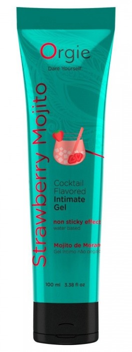 Съедобный интимный гель Orgie Lube Tube Cocktail Strawberry Mojito - 100 мл. - ORGIE - купить с доставкой в Новошахтинске