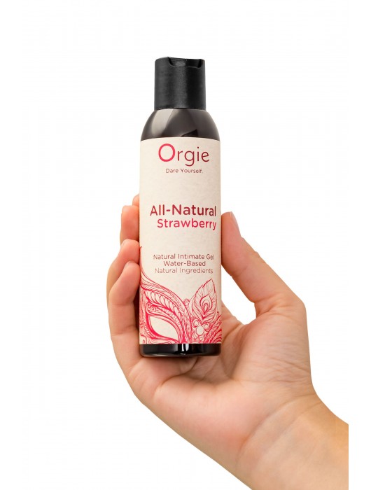 Интимный гель на водной основе All-Natural Strawberry с ароматом клубники - 150 мл. - ORGIE - купить с доставкой в Новошахтинске