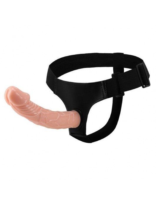 Гладкий фаллоимитатор с крупной головкой на ремешках - 19,7 см. - Baile - купить с доставкой в Новошахтинске