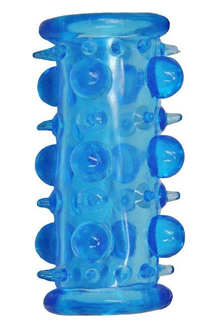Голубая насадка с шипами и шишечками LUST CLUSTER - Dream Toys - в Новошахтинске купить с доставкой