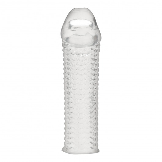 Текстурированная насадка на пенис Clear Textured Penis Enhancing Sleeve Extension - 16,5 см. - BlueLine - в Новошахтинске купить с доставкой