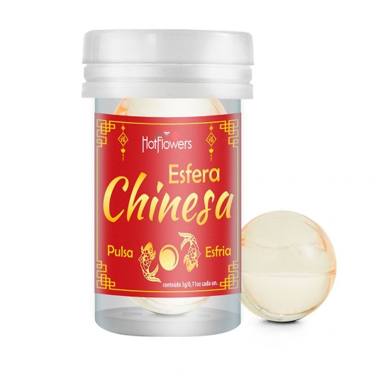 Интимный гель Chinesa Esfera с охлаждающе-пульсирующим эффектом (2 шарика по 3 гр.) - HotFlowers - купить с доставкой в Новошахтинске