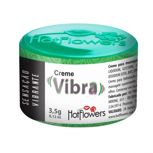 Возбуждающий крем Vibra с эффектом вибрации - 3,5 гр. - HotFlowers - купить с доставкой в Новошахтинске
