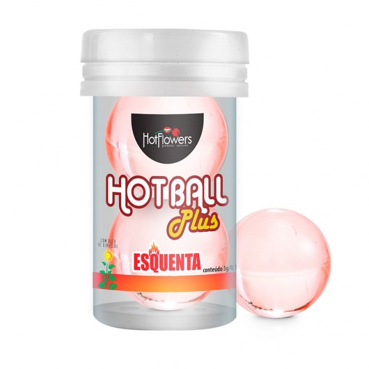 Лубрикант на масляной основе Hot Ball Plus с разогревающим эффектом (2 шарика по 3 гр.) - HotFlowers - купить с доставкой в Новошахтинске