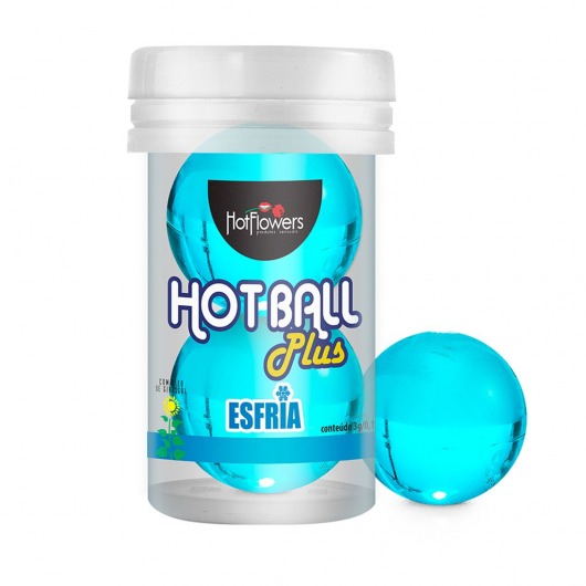 Лубрикант на масляной основе Hot Ball Plus с охлаждающим эффектом (2 шарика по 3 гр.) - HotFlowers - купить с доставкой в Новошахтинске