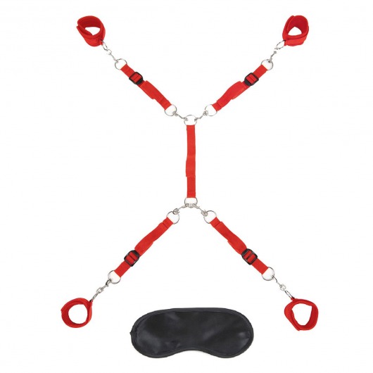 Красная фиксация на матрас Classic Bedspreader - Lux Fetish - купить с доставкой в Новошахтинске