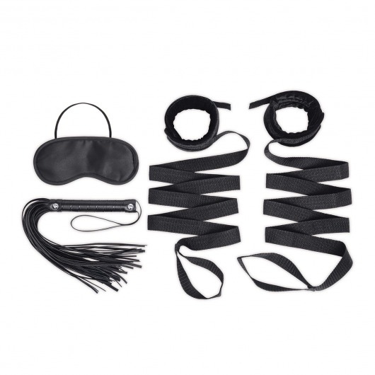 Эротический набор 4PC Bondage Bed Strap   Flogger Kit - Lux Fetish - купить с доставкой в Новошахтинске