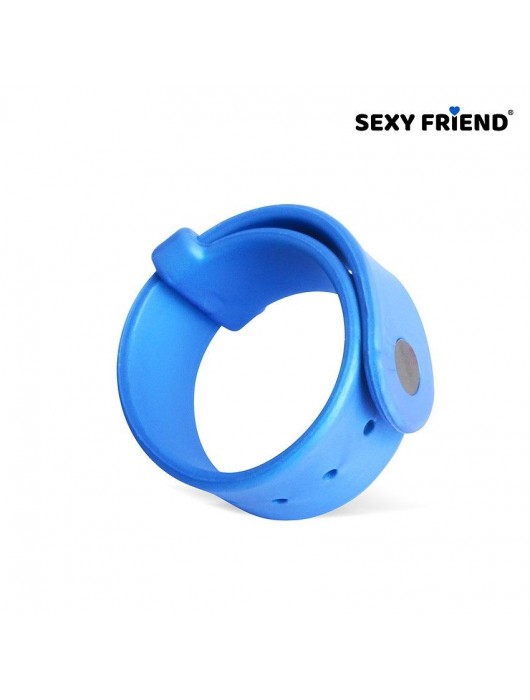 Голубой эрекционный ремешок-утяжка - 1137 - в Новошахтинске купить с доставкой