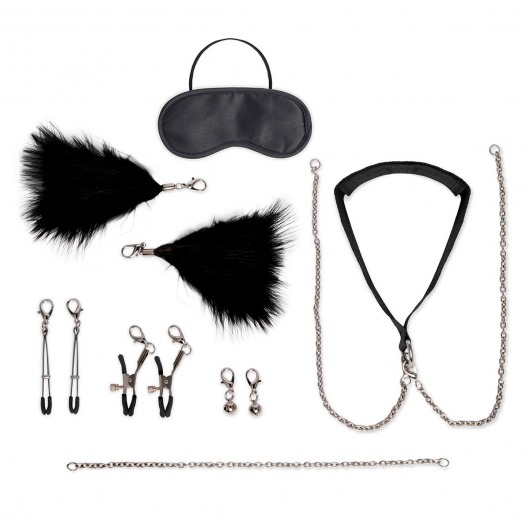 Большой эротический набор из 12 предметов Interchangeable Collar   Nipple Clips Set - Lux Fetish - купить с доставкой в Новошахтинске