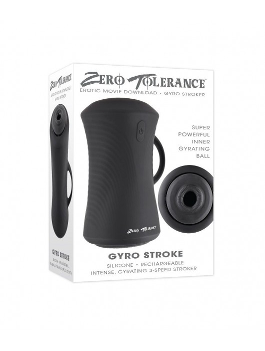 Черный вибромастурбатор с гироскопом Gyro Stroke - Zero Tolerance - в Новошахтинске купить с доставкой