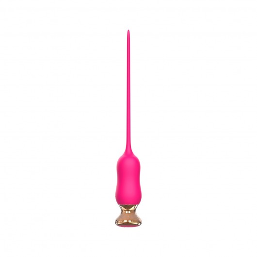 Розовый тонкий стимулятор Nipple Vibrator - 23 см. - I-MOON - купить с доставкой в Новошахтинске
