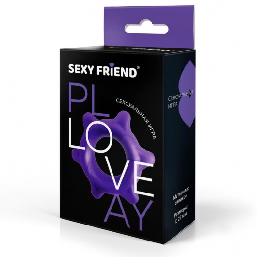 Фиолетовое эрекционное кольцо с шипиками - 1137 - в Новошахтинске купить с доставкой