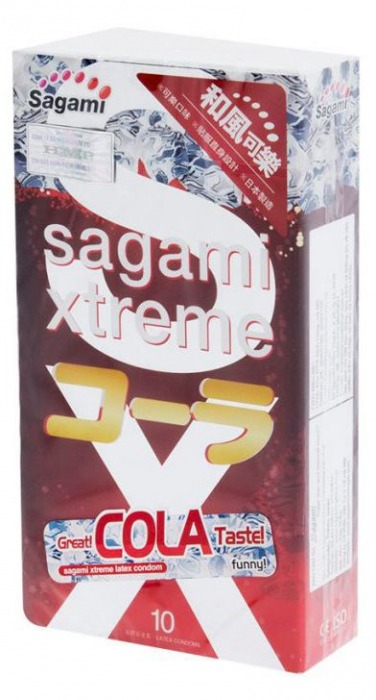 Ароматизированные презервативы Sagami Xtreme COLA - 10 шт. - Sagami - купить с доставкой в Новошахтинске