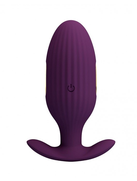 Фиолетовая анальная вибропробка с электростимуляцией Jefferson - 9,2 см. - Baile - купить с доставкой в Новошахтинске
