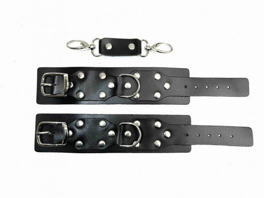 Коричневые кожаные наручники Sex Game - БДСМ Арсенал - купить с доставкой в Новошахтинске