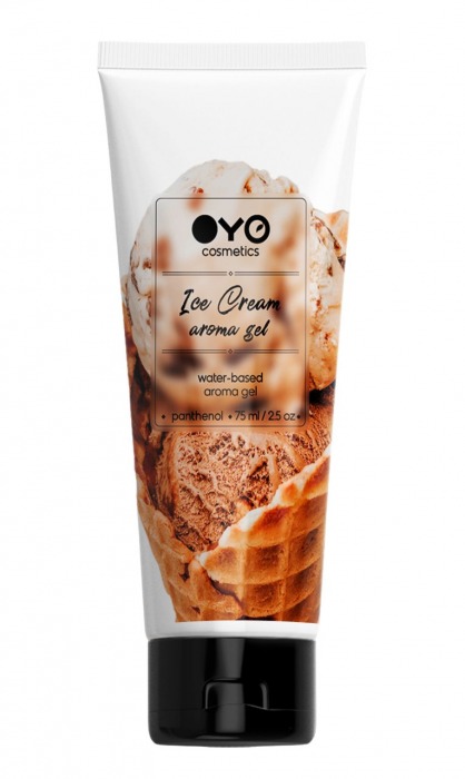 Лубрикант на водной основе OYO Aroma Gel Ice Cream с ароматом пломбира - 75 мл. - OYO - купить с доставкой в Новошахтинске