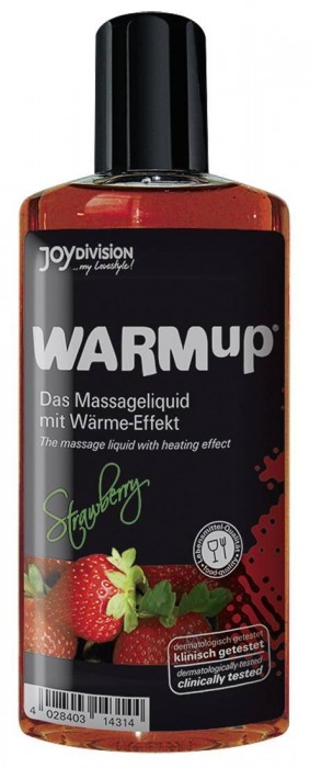 Разогревающее масло WARMup Strawberry - 150 мл. - Joy Division - купить с доставкой в Новошахтинске