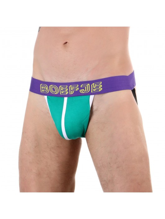Изумрудные мужские трусы-джоки с брендированным поясом - Boefje купить с доставкой
