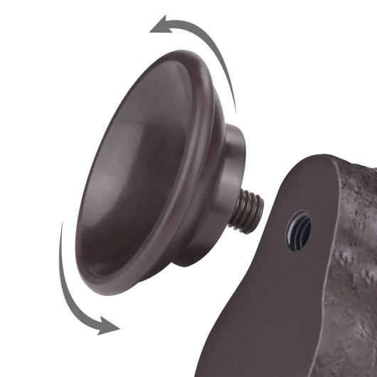 Коричневый фаллоимитатор-реалистик 7.5 Sliding Skin Dual Layer Dong - 19,5 см. - Lovetoy