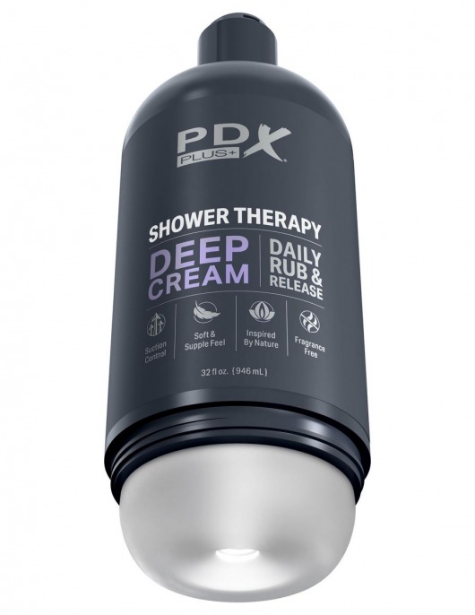 Мастурбатор в бутылке Shower Therapy Deep Cream - Pipedream - в Новошахтинске купить с доставкой