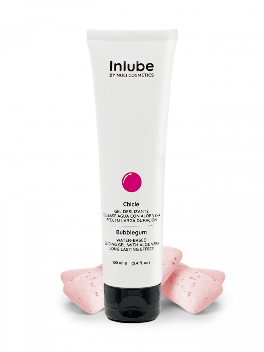 Лубрикант на водной основе Nuei Inlube с алоэ вера и ароматом бабл-гам - 100 мл. - Nuei cosmetics - купить с доставкой в Новошахтинске