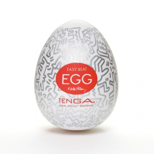 Мастурбатор-яйцо Keith Haring EGG PARTY - Tenga - в Новошахтинске купить с доставкой