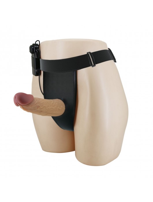 Полый вибрострапон на регулируемых трусиках Draven - 17,5 см. - Baile - купить с доставкой в Новошахтинске