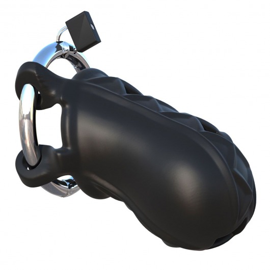 Черный замок верности Extreme Silicone Cock Blocker - Pipedream - купить с доставкой в Новошахтинске