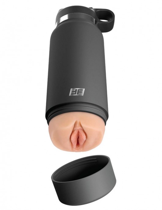 Серый мастурбатор в виде бутылки F*ck Flask - Pipedream - в Новошахтинске купить с доставкой