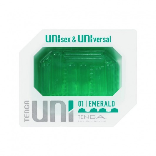 Зеленый мастурбатор-стимулятор Tenga Uni Emerald - Tenga - в Новошахтинске купить с доставкой