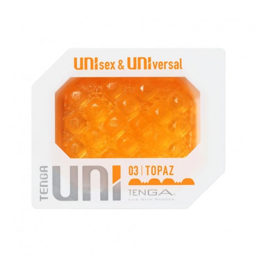 Оранжевый мастурбатор-стимулятор Tenga Uni Topaz - Tenga - в Новошахтинске купить с доставкой