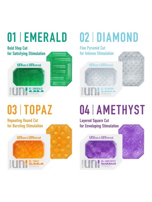 Набор из 4 мастурбаторов-стимуляторов Tenga Uni Variety Pack - Tenga - в Новошахтинске купить с доставкой