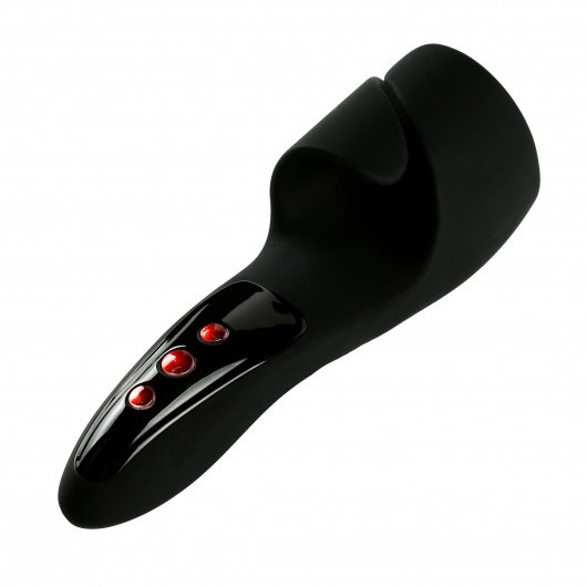 Черный вибромастурбатор с пульсацией Apollo - HOT planet - в Новошахтинске купить с доставкой