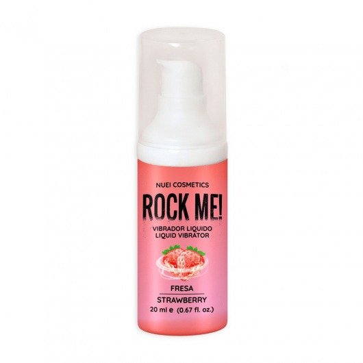 Жидкий вибратор Nuei Rock Me! с ароматом клубники - 20 мл. - Nuei cosmetics - купить с доставкой в Новошахтинске