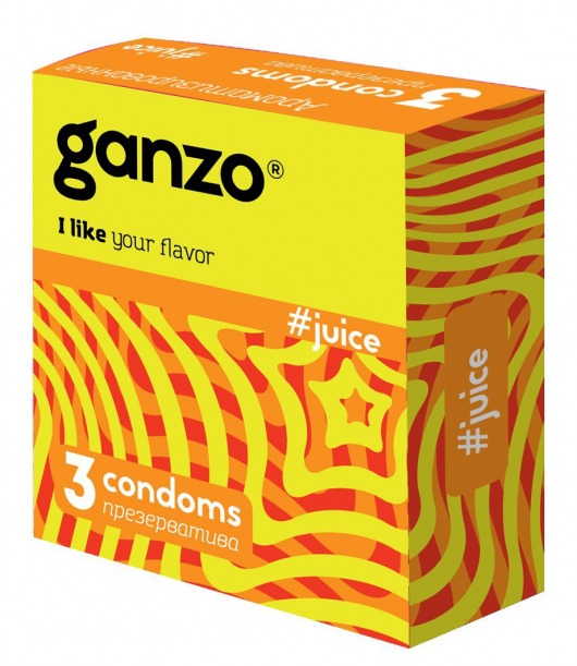 Ароматизированные презервативы Ganzo Juice - 3 шт. - Ganzo - купить с доставкой в Новошахтинске