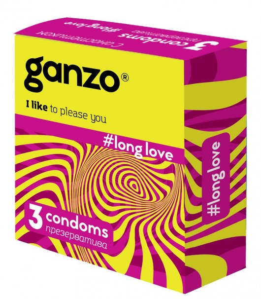 Презервативы с анестетиком для продления удовольствия Ganzo Long Love - 3 шт. - Ganzo - купить с доставкой в Новошахтинске